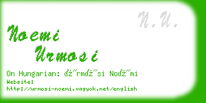 noemi urmosi business card